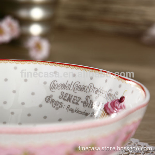 9 Inches Elegant Fine New Bone China Salad Bowl